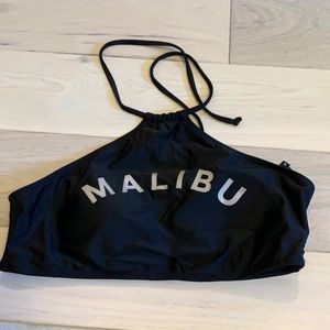 LA Hearts Black Malibu Bikini Top